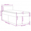 vidaXL Boxspring posteľ s matracom bledosivý 100x200 cm látka - Sivá - 204581-138229