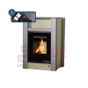 HS Flamingo LEND 11/5 olivová ER teplovodní krbová kamna s 5 kW výměníkem a el. regulací