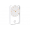 Designové kyvadlové nástěnné hodiny 5796WH Karlsson 33cm