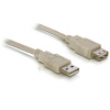 DeLOCK Kábel USB 2.0 predlžovací A/A 3m USB kábel USB A Šedý (DL82240)