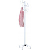 Autronic Vešiak stojanový, kovová konštrukcia, biely lesklý lak, výška 182 cm, nosnosť 10 kg 80609-A WT