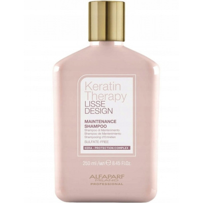 Alfaparf Milano Lisse Design Keratin Therapy jemný čistiaci šampón bez sulfátov a parabénov Maintenance Shampoo 250 ml