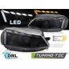 Tuning-tec PLNÉ LED SVETLOMETY SVETLÉ ČIERNA DRL SEQ pasujú na VW GOLF 7 17-19