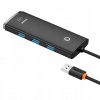 Hub 4v1 Baseus Lite USB na 4x USB 3.0 2 m (čierny)