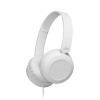 Káblové slúchadlá JVC HAS-31 WE na uši s diaľkovým ovládaním a mikrofónom biele
