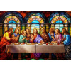 Diamantové maľovanie Norimpex 80x40 cm Posledná večera vo vitráži
