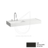 LAUFEN KARTELL Umývadlo do nábytku, polička vpravo 120 x 46 cm čierna lesklá H8133320208151