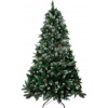 MagicHome Vianoce Stromček Albero, jedľa, zasnežené konce, so šiškami, 200 cm