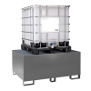 Kovová záchytná vaňa pod IBC kontajner, 1042 l, nosnosť 1400 kg, 130 x 120 x 80 cm