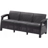 Záhradná pohovka Keter Cofru Love Seat pre 3 osoby, grafitová