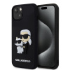 Karl Lagerfeld 3D Rubber Karl and Choupette iPhone 13 čierne