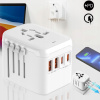 Cestovný adaptér s viac ako 170 národmi - 2 USB A 2 USB biely
