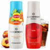 2x Sirup SodaStream Lipton Ice Tea Peach Zero Bez cukru Čaj + Cola