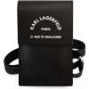 Púzdro Karl Lagerfeld Saffiano Rue Saint Guillaume Wallet Phone Bag čierne