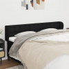 vidaXL Čelo postele so záhybmi čierne 203x23x78/88 cm látka - Čierna - 5109-146933