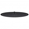 vidaXL Dažďová sprchová hlavica, oceľ 50 cm, okrúhla, čierna