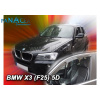 Deflektory - protiprievanové plexi BMW X3 F25 5D 2010 - 2017