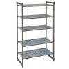 Skladovací regál Cambro Basics Plus z kompozitu zo 4 perforovanými policami, Cambro, 915x540x(H)1830mm