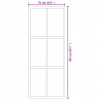 vidaXL Posuvné dvere s kovaním ESG sklo a hliník 76x205 cm - Čierna - 26640-167924