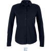 NEOBLU Košile Basile Women, piqué, dlouhý rukáv, dámská COT24379104603-night blue L Modrá night