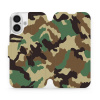 Flipové pouzdro Mobiwear - Apple iPhone 16 - V111P Maskáče (Knížkové flip pouzdro, obal, kryt na mobil Apple iPhone 16 - V111P Maskáče, materiál Umělá kůže + TPU - ochrana 360°, stojánek, silikonová v