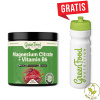 GreenFood Nutrition Magnesium Citrate + Vitamin B6 150 g + Ekologická fľaša zadarmo Malina