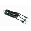 Gembird CC-USB2-AM31-1M USB charging combo 3-in-1, 1m, černý (CC-USB2-AM31-1M)