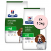 Hill's Prescription Diet r/d Regulácia hmotnosti granule pre psov 2 x 10 kg