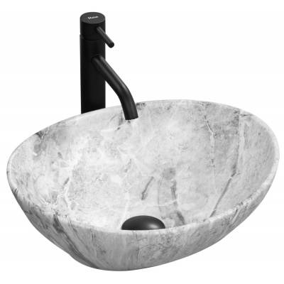Keramické umývadlo na dosku Rea Sofia 41x34,5 cm Stone REA-U9908