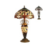 PREZENT TIFFANY 1710 stolná vitrážová lampa 2xE27/60W 1xE14/7W,