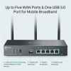 TP-Link ER706W - AX3000 Router VPN WiFi 6, 1x GWAN + 4x GWAN/LAN + 1x GWAN/LAN SFP, USB, Omada SDN