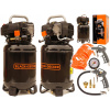 Kompresor - Nepríjemný kompresor čierny+Decker NKCV304BND311 24 L 10 bar (Čierny kompresor Decker Non -Free 24L 10BAR SET)