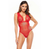 BEAUTY NIGHT FASHION Dámske erotické body Veronica teddy red červená, L/XL