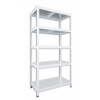 kovový regál bezskrutkový Biedrax 45 x 60 x 180 cm, biely - 5 políc pozink