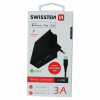 Swissten 3A Dual Travel Charger - 22046000 MFI Lightning USB Cable - Black