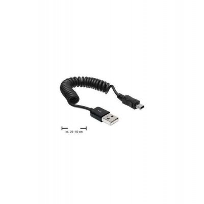 Delock kabel USB 2.0 A samec USB mini samec, kroucený kabel (83164)