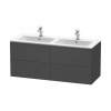 Duravit L-Cube Umývadlová skrinka, 55x129x48 cm, 4 zásuvky, grafit mat LC625904949