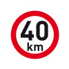 Reflexná samolepka rýchlosť 40 km, priemer 200 mm