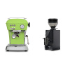 Ascaso Dream ONE, Fresh Pistachio + Eureka Mignon Zero 55s, BL black