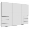 Carryhome SKRIŇA S POS. DVER. – HOR.VED, biela, 270/200/61 cm - Online Only spálne - 000687045708