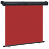 vidaXL Bočná markíza na balkón 160x250 cm, červená