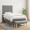 zahrada-XL Boxspring posteľ s matracom tmavosivá 100x200 cm látka 3136974