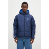 Obojstranná bunda adidas Originals Adicolor Reversible Jacket pánska, tmavomodrá farba, zimná, JD9073