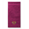 Uterák/osuška s výšivkou vzor IKAfolk - možnosť doplniť vlastný nápis Farba: 43-fuchsia, Dodatočný nápis: bez nápisu, Rozmer: Uterák 100x50cm