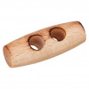 UNION KNOPF Drevený gombík PRYM dlhý - oliva s 2 dierkami Farba: camel opaľovaný, Dĺžka: 32 mm