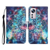 Peňaženkové 3D puzdro DRAWING na Xiaomi 12 Lite – Hviezdna mandala