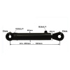 Hydraulický valec, DA 430-630 mm, Fi 25 mm, posilňovač riadenia, univerzálny