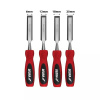 Dedra 06C045 Sada 4 sekáčů: 6, 12, 18, 25 mm, ocel CrV