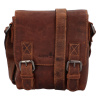 Pánska kožená crossbody taška hnedá - Greenwood Kratos 2 hnedá