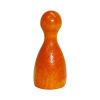 Drevená figúrka ku hre Človeče, nehnevaj sa! - oranžová